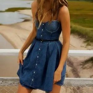 Victoria Secret denim corset dress